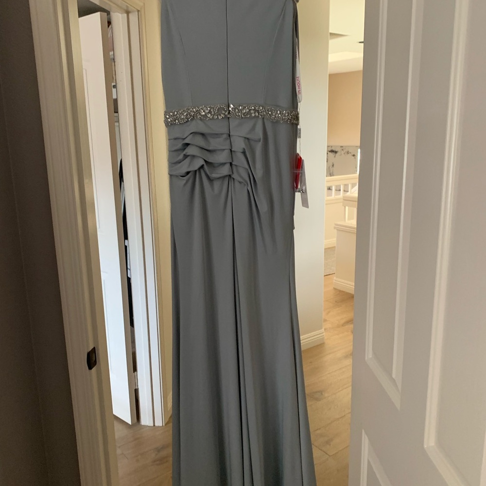 Formal - trumpet mermaid train silver blue - Picture 9 of 15